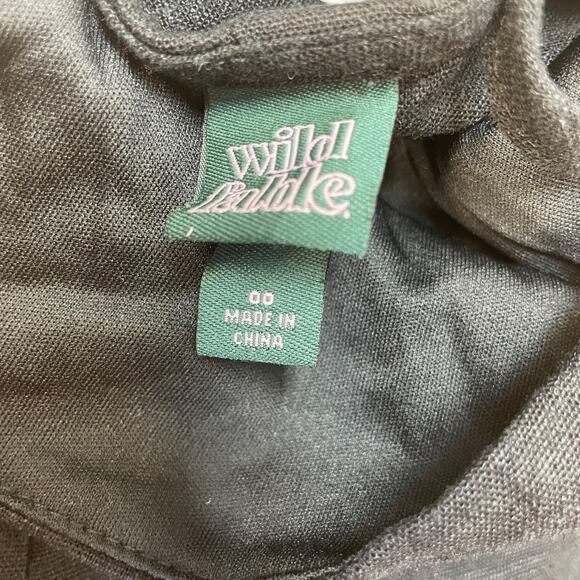 Wild Fable Women's Linen Lace Tie Back Summer Midi Slip Dress Black Size 00 - Picture 6 of 6